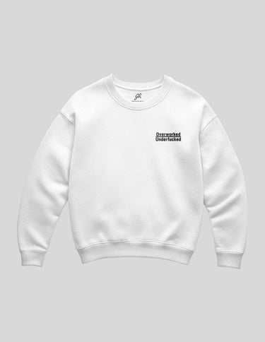 Overworked Fleece Crewneck Fleece Crewneck Greater Half White S